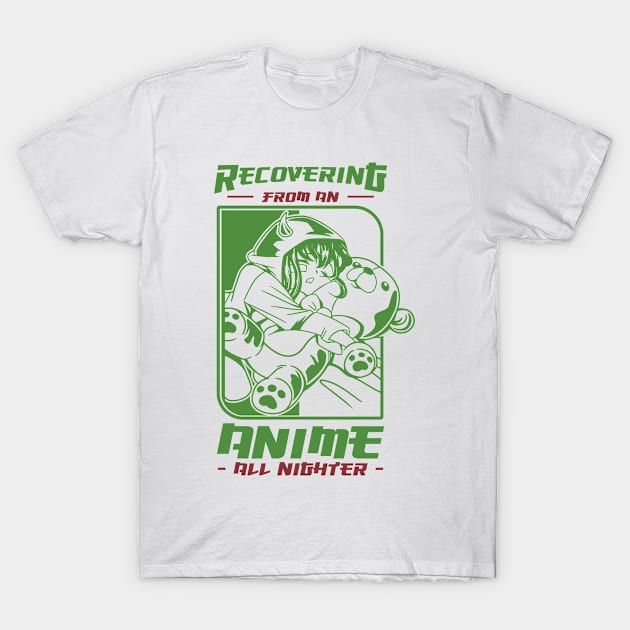 Recovering From An Anime All Nighter Manga T-Shirt by Tom´s TeeStore